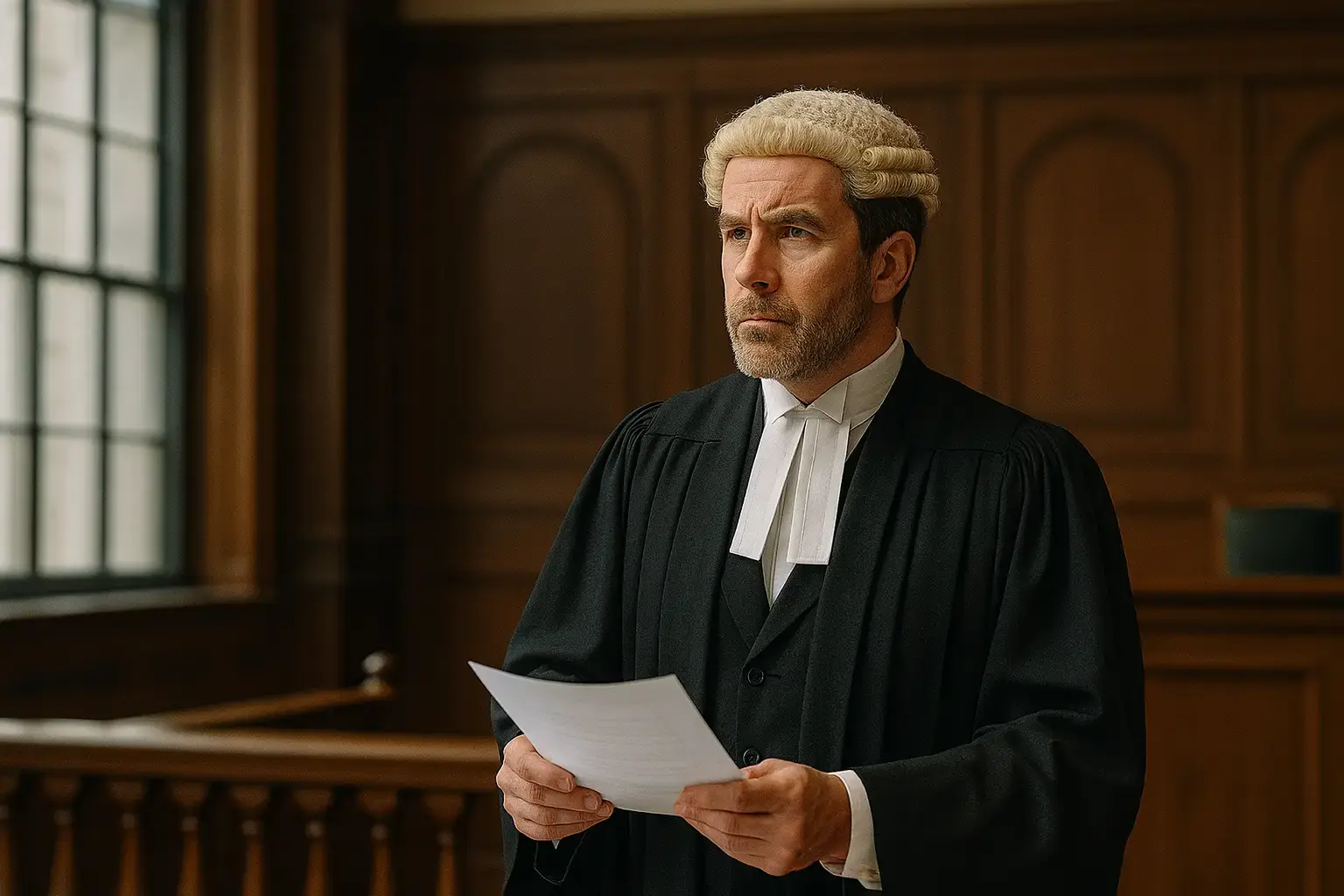 Barrister and solicitor preparing for a criminal appeal hearing in a London court