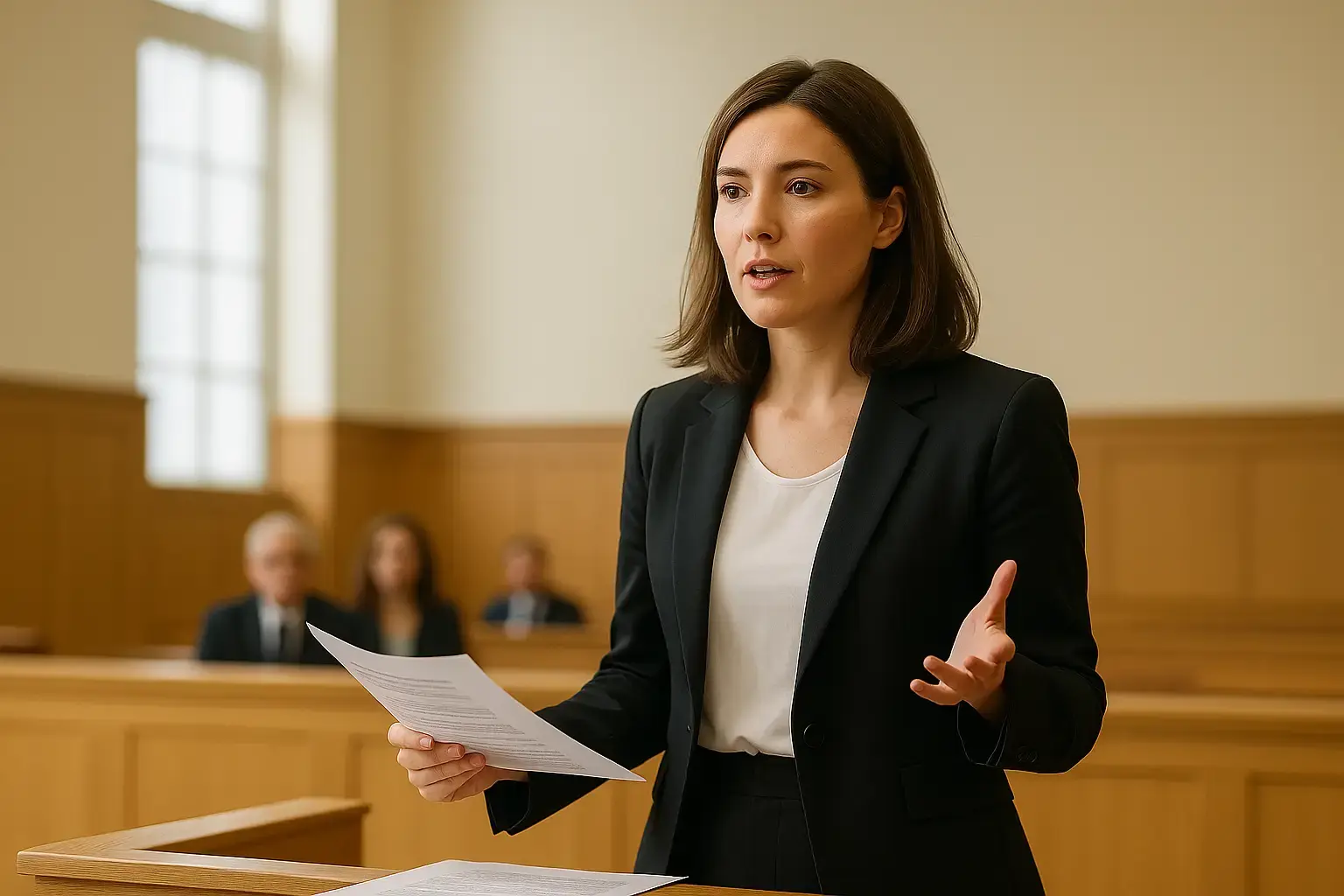 Barrister and solicitor preparing for a criminal appeal hearing in a London court