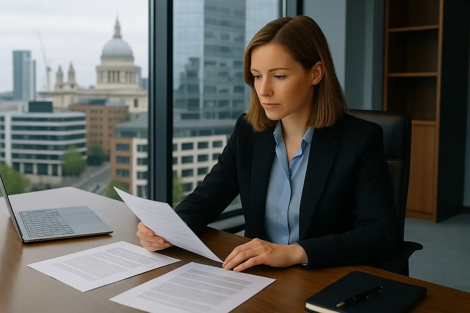 Barrister and solicitor preparing for a criminal appeal hearing in a London court